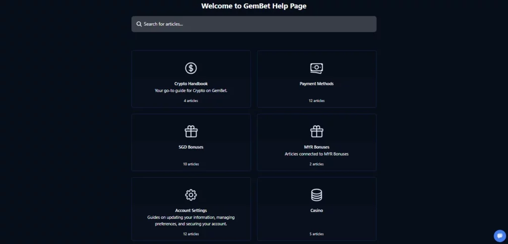 Technical help desk at GemBet Malaysia