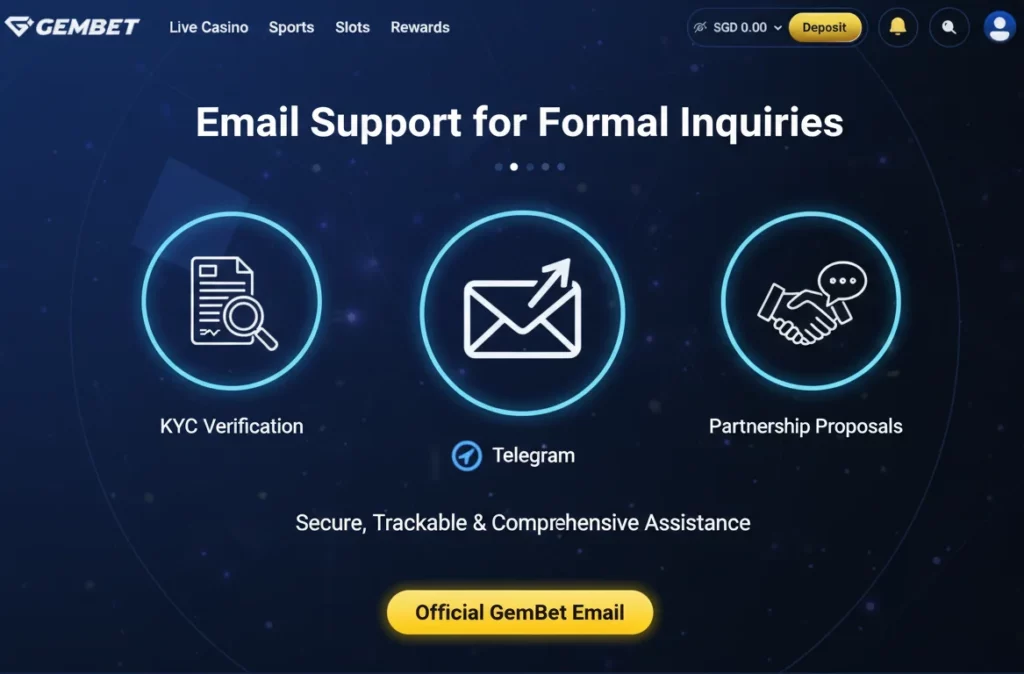 Email Support for Formal Inquirie
