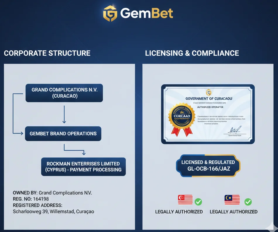 GemBet ownership and corporate structure details