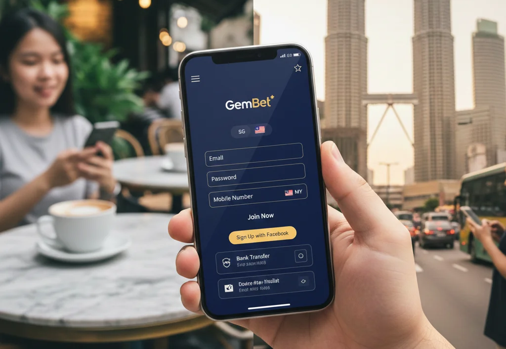 Mobile registration on GemBet app