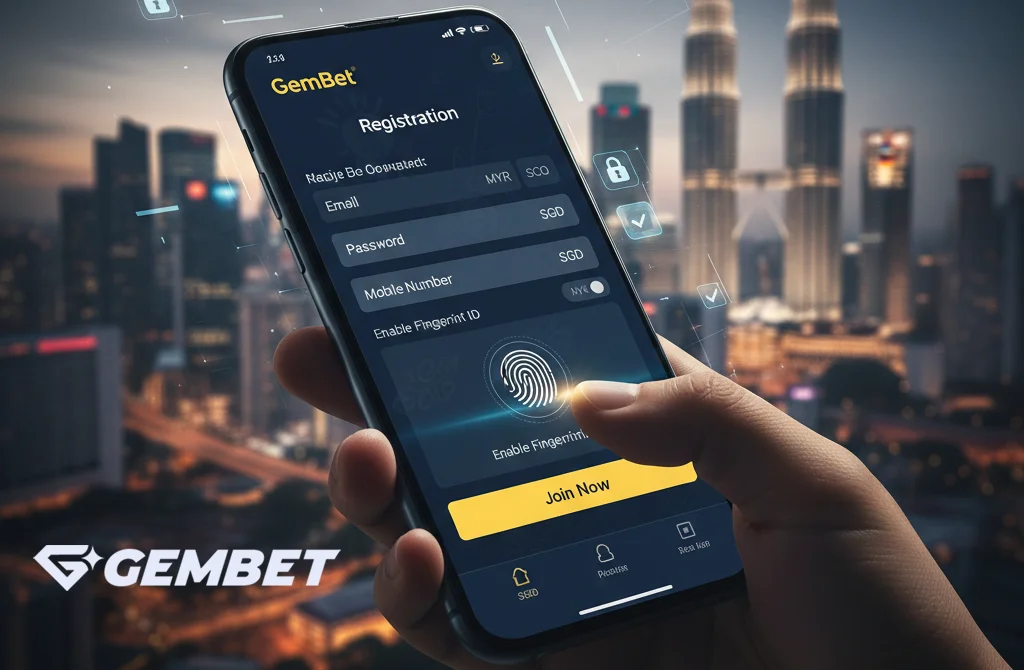 Registration through GemBet App